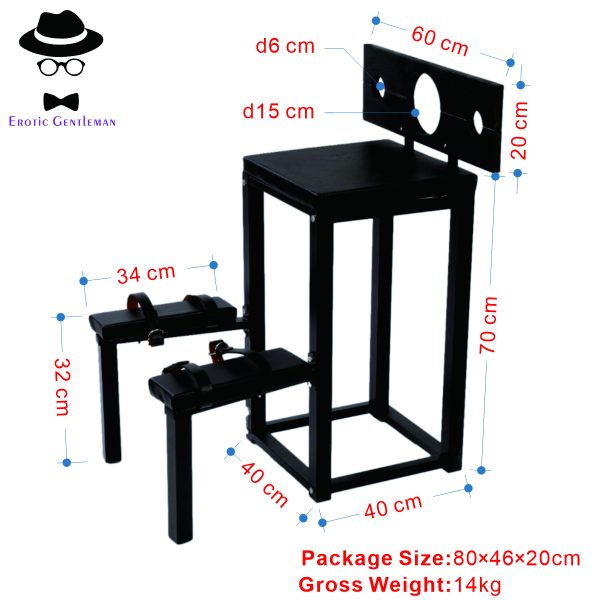 BDSM Bondage Gear Restraint Ankle Handcuffs Cangue Toys Sex Furniture Kneeling Penalty Chair Spanking Bench - Image 3