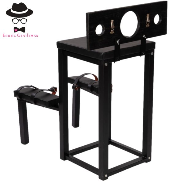 BDSM Bondage Gear Restraint Ankle Handcuffs Cangue Toys Sex Furniture Kneeling Penalty Chair Spanking Bench - Image 4