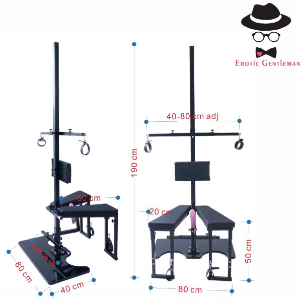 BDSM Furniture Obedience Bench Sitting or Standing Penalty Chair Bondage Tools Multifunction with Handcuffs and Ankle Cuffs for Men Women & Couples - Image 18