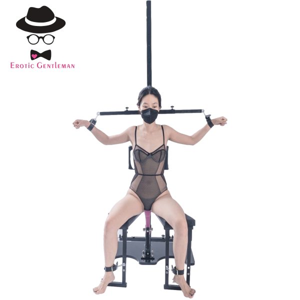 BDSM Furniture Obedience Bench Sitting or Standing Penalty Chair Bondage Tools Multifunction with Handcuffs and Ankle Cuffs for Men Women & Couples - Image 15