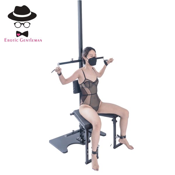 BDSM Furniture Obedience Bench Sitting or Standing Penalty Chair Bondage Tools Multifunction with Handcuffs and Ankle Cuffs for Men Women & Couples - Image 14